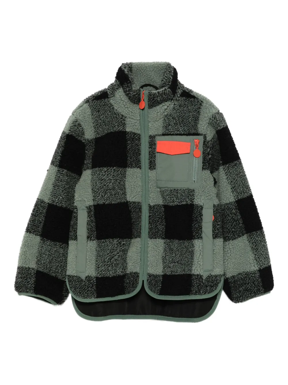 Stella McCartney Kids checked fleece jacket | Green | Image 1