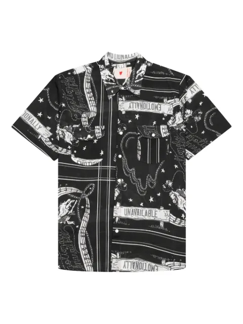 Emotionally Unavailable short-sleeve printed shirt