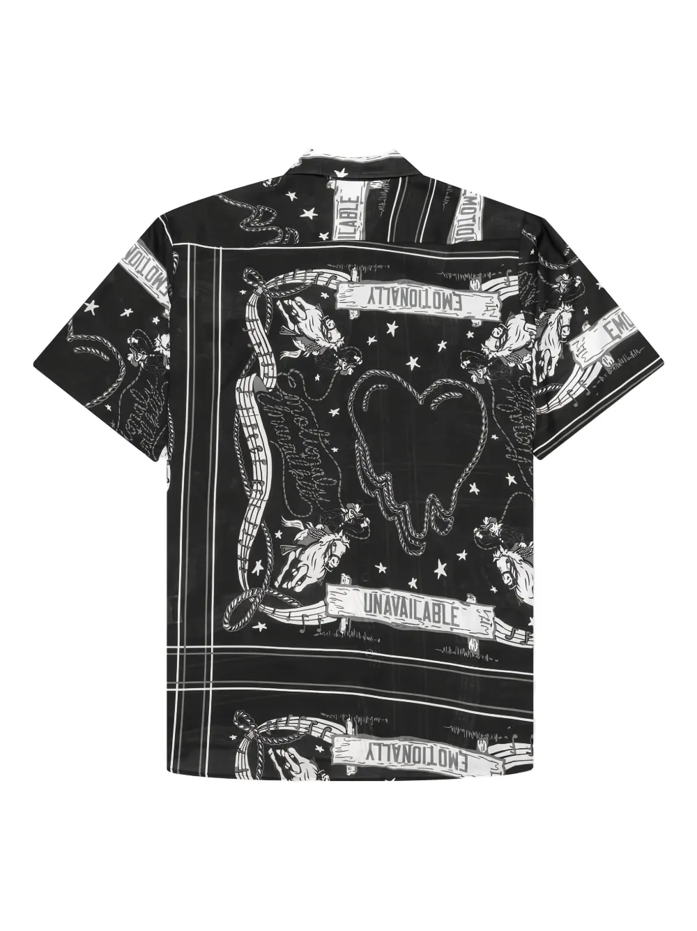Emotionally Unavailable short-sleeve printed shirt - Zwart