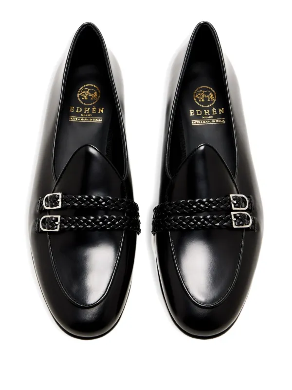 Edhen Milano ウーブン レザーローファー