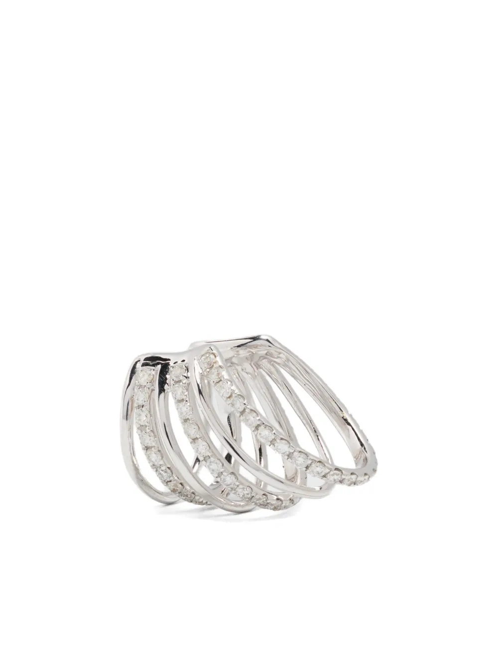 Yvonne Léon Ear cuff in oro bianco 18 carati con diamanti - Argento