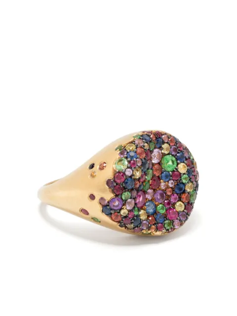 Nada Ghazal anillo en oro amarillo de 18kt con zafiro