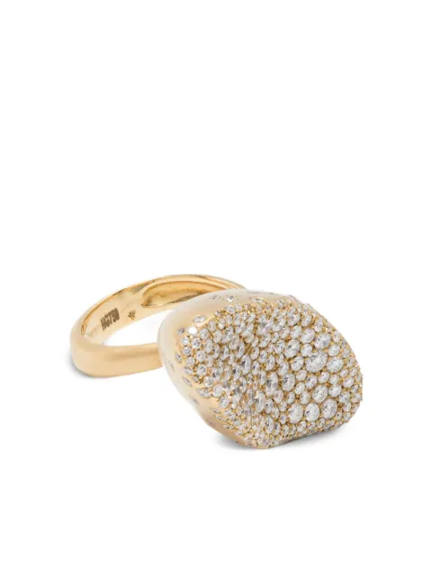 Nada Ghazal 18K yellow gold diamond ring