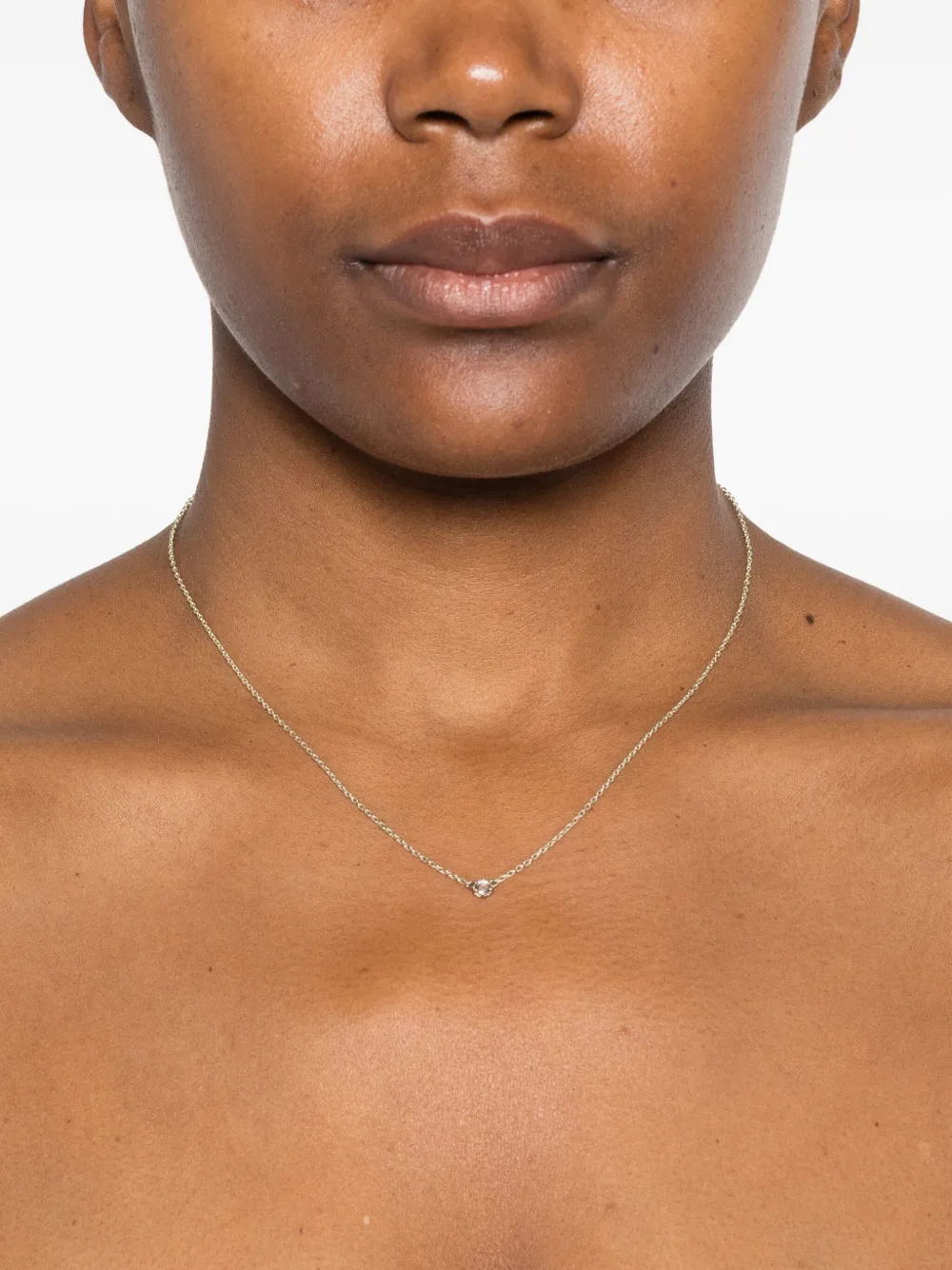 Noguchi Schakelhalsketting met diamant - Goud