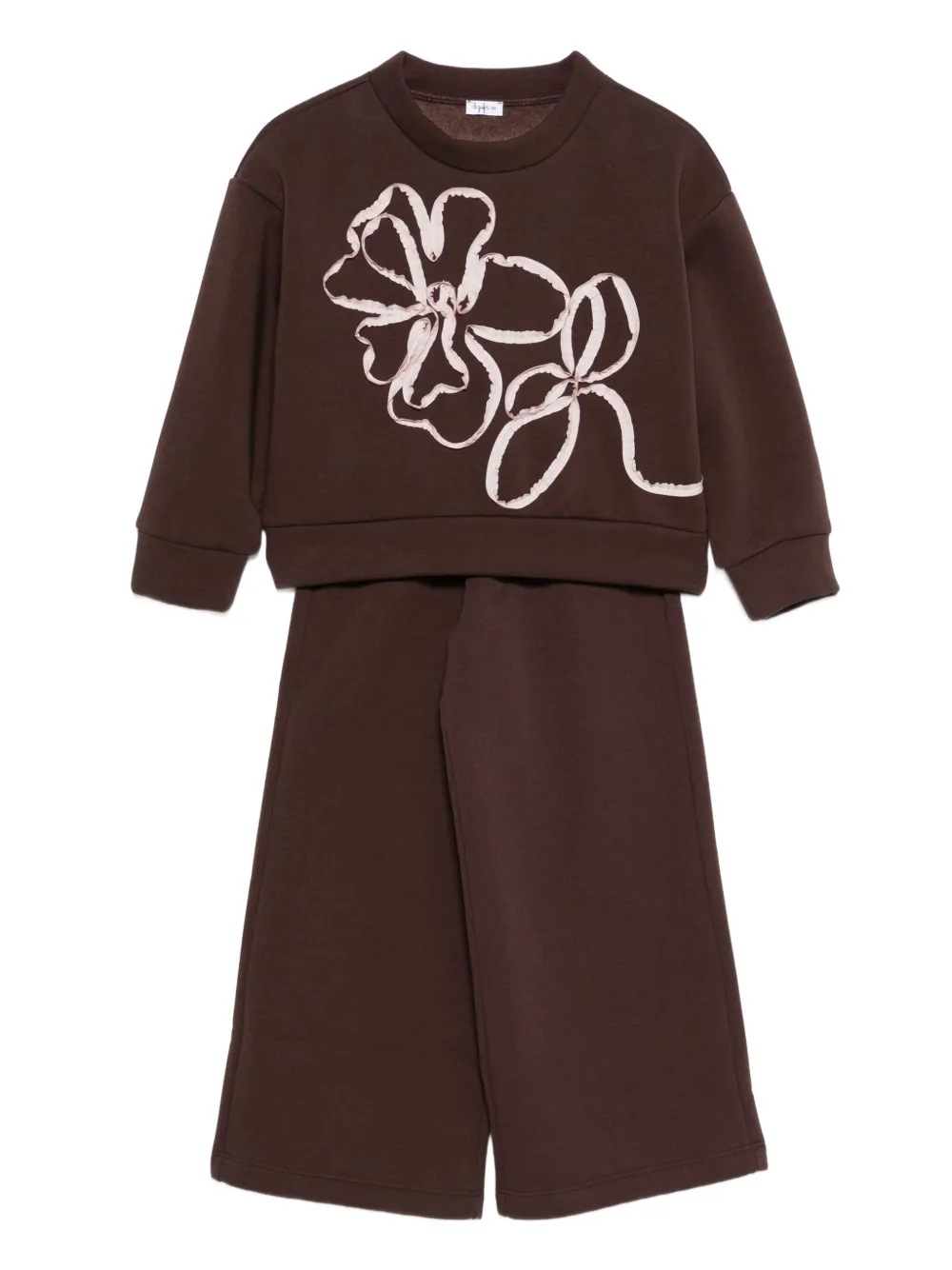 Il Gufo flower-detail tracksuit | Brown | Image 1