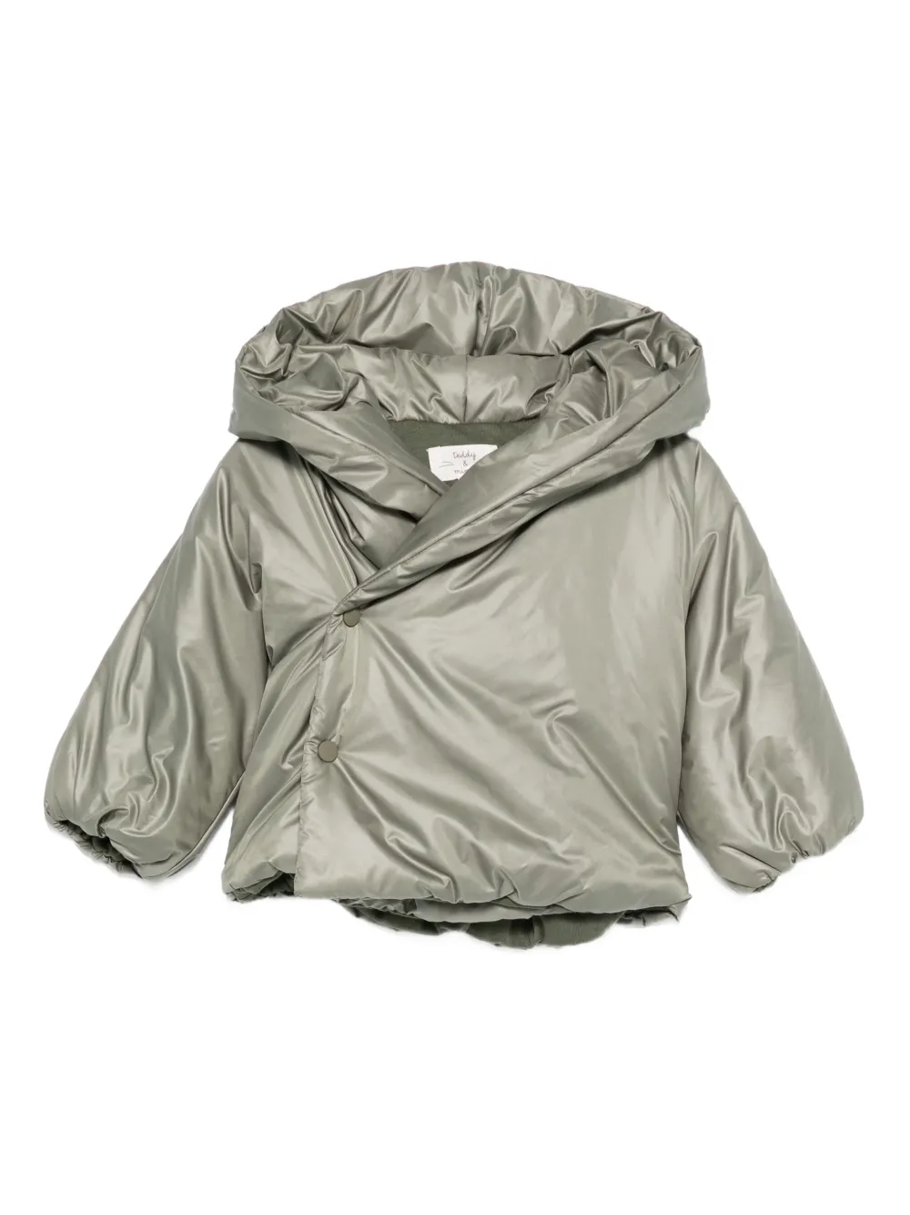 TEDDY & MINOU hooded wrap jacket | Green | Image 1