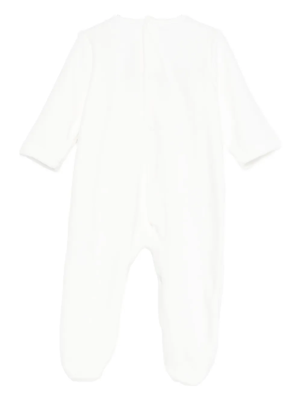 La Stupenderia Gingham-panelled Babygrow In White