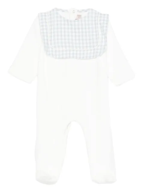 La Stupenderia gingham-panelled babygrow