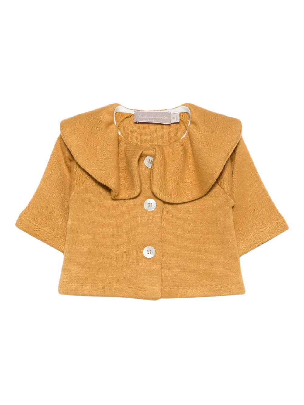 La Stupenderia ruffled-collar cardigan | Yellow | Image 1