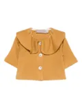 La Stupenderia ruffled-collar cardigan - Yellow