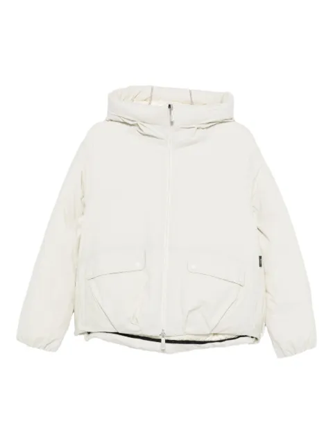 Laminar hooded padded jacket