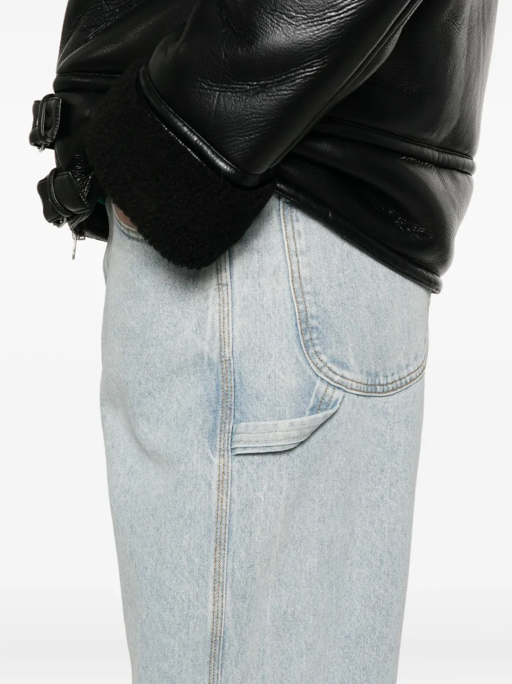 MSGM Katoenen straight jeans Blauw