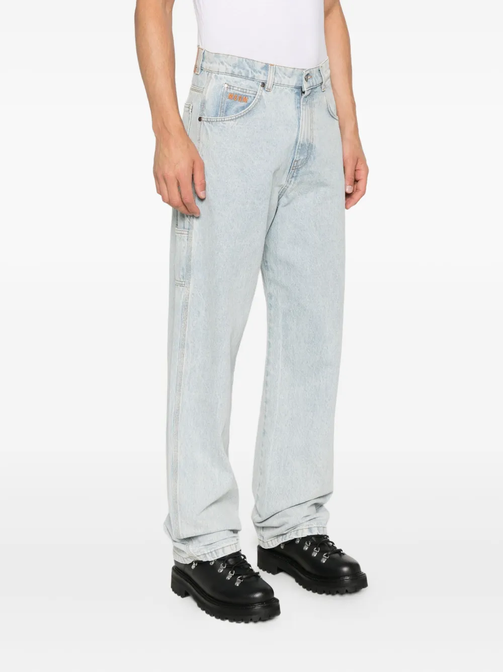 MSGM Katoenen straight jeans Blauw