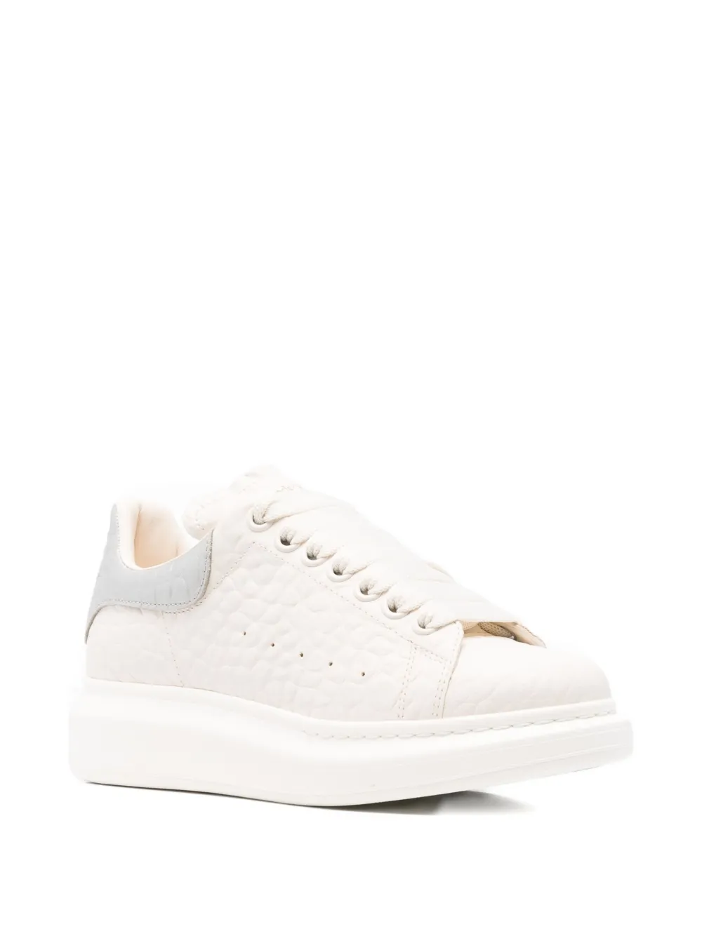 Alexander McQueen Ballerina's met textuur en hiellus - Wit