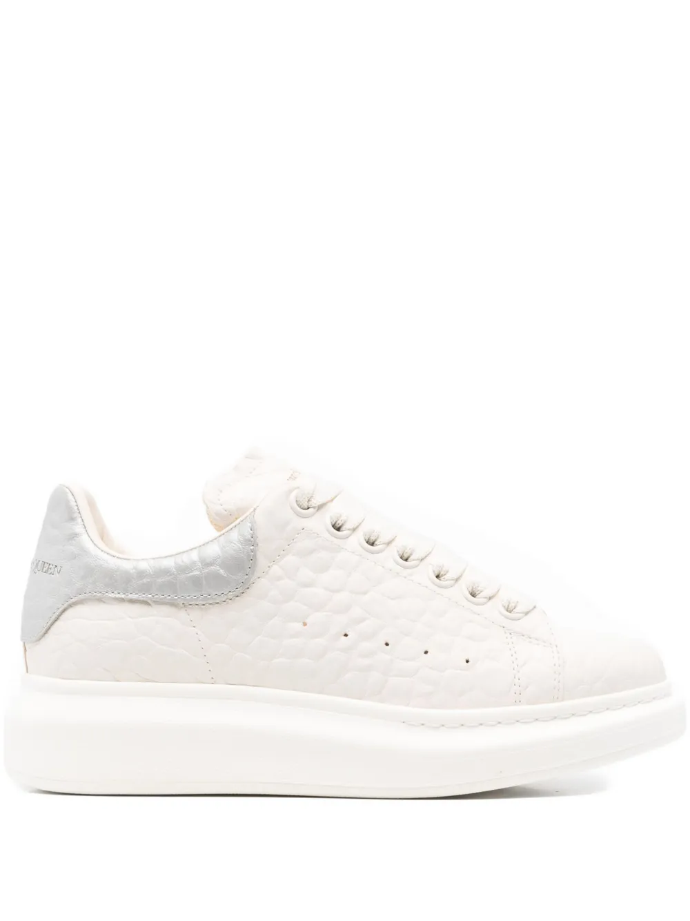 Alexander McQueen Ballerina's met textuur en hiellus Wit