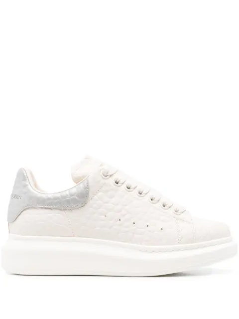 Alexander McQueen textured heel-tab ballet flats
