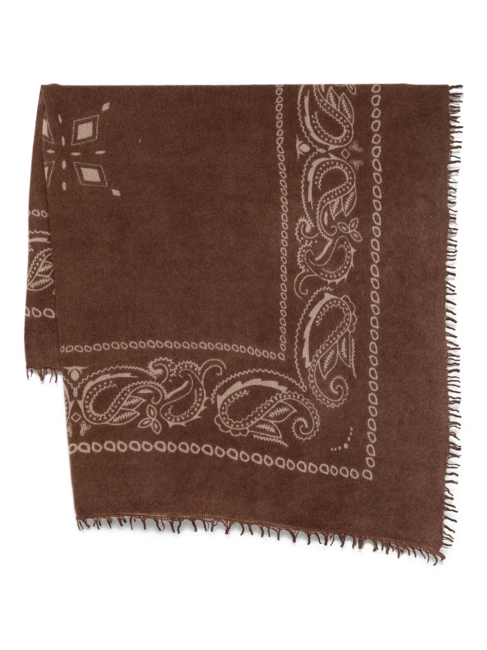 Liska fringed-edge scarf | Brown | Image 1