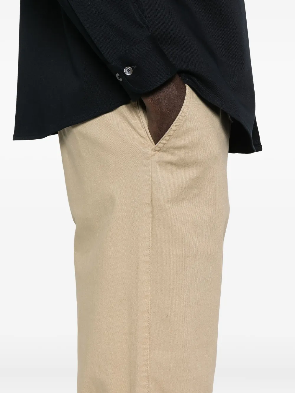 Cellar Door Cotton Trousers With Pockets And Loops In Nude