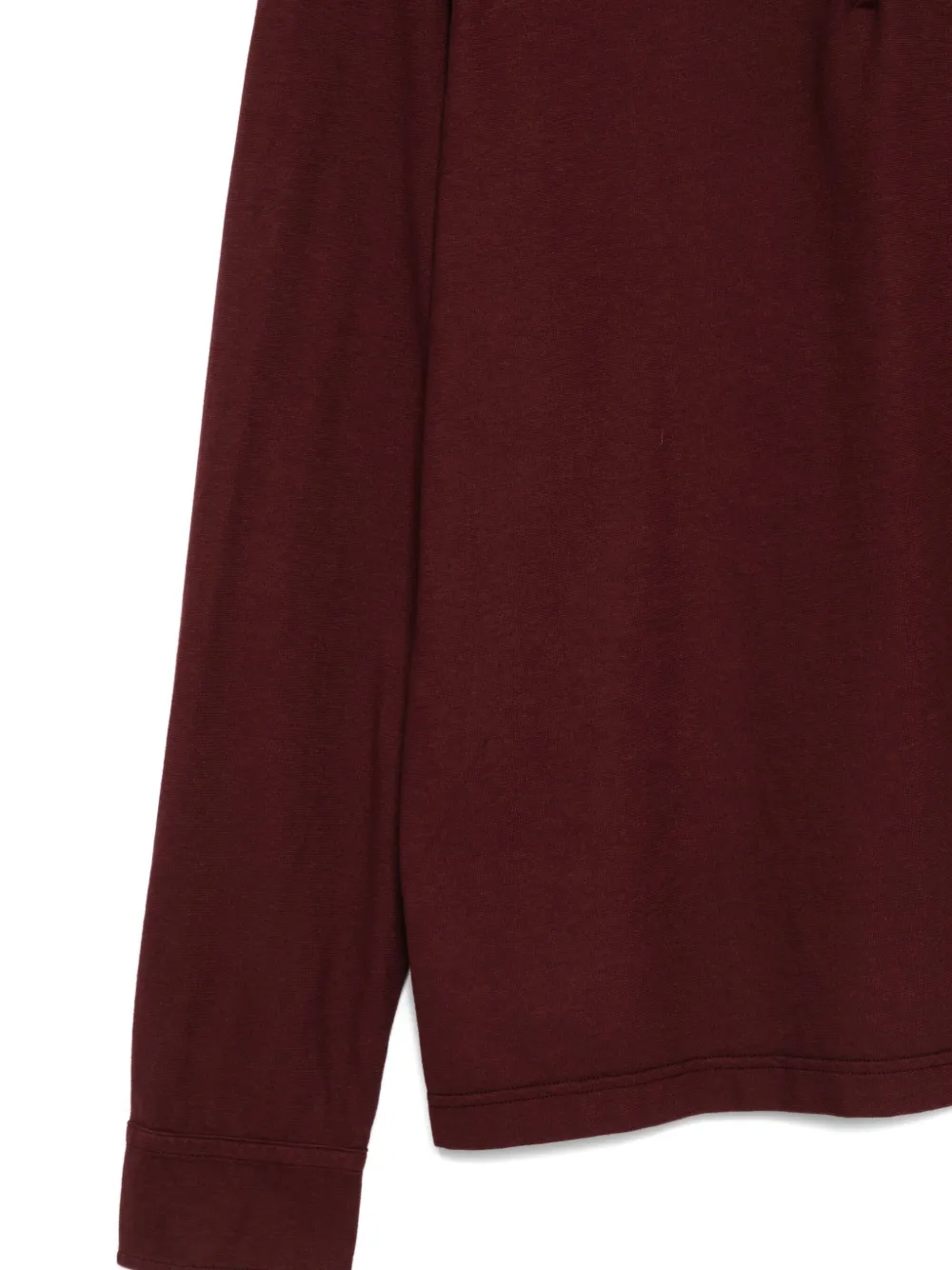 Aspesi Long-sleeve Polo Shirt In Burgundy