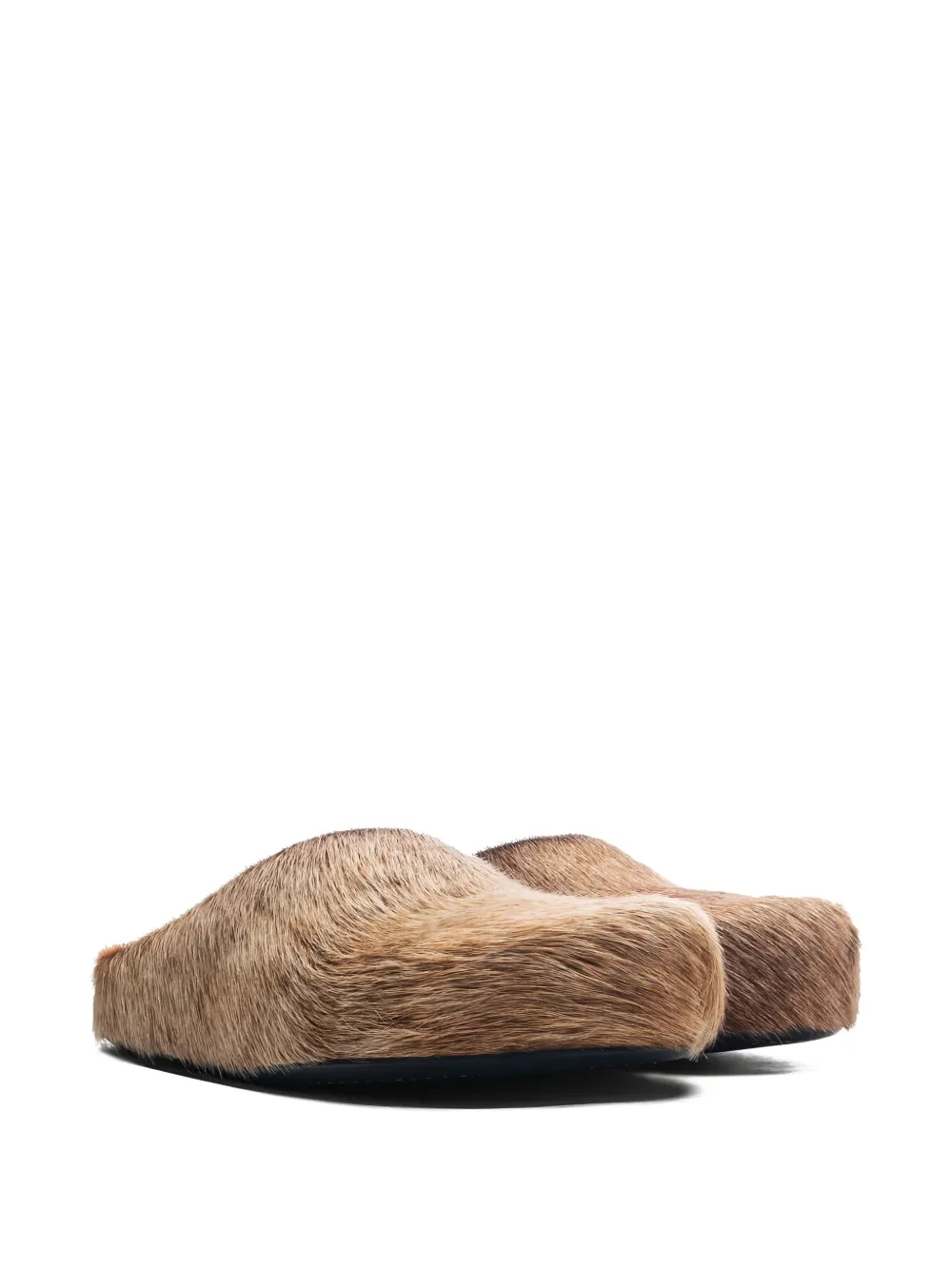 Marni fur-covered slippers Brown
