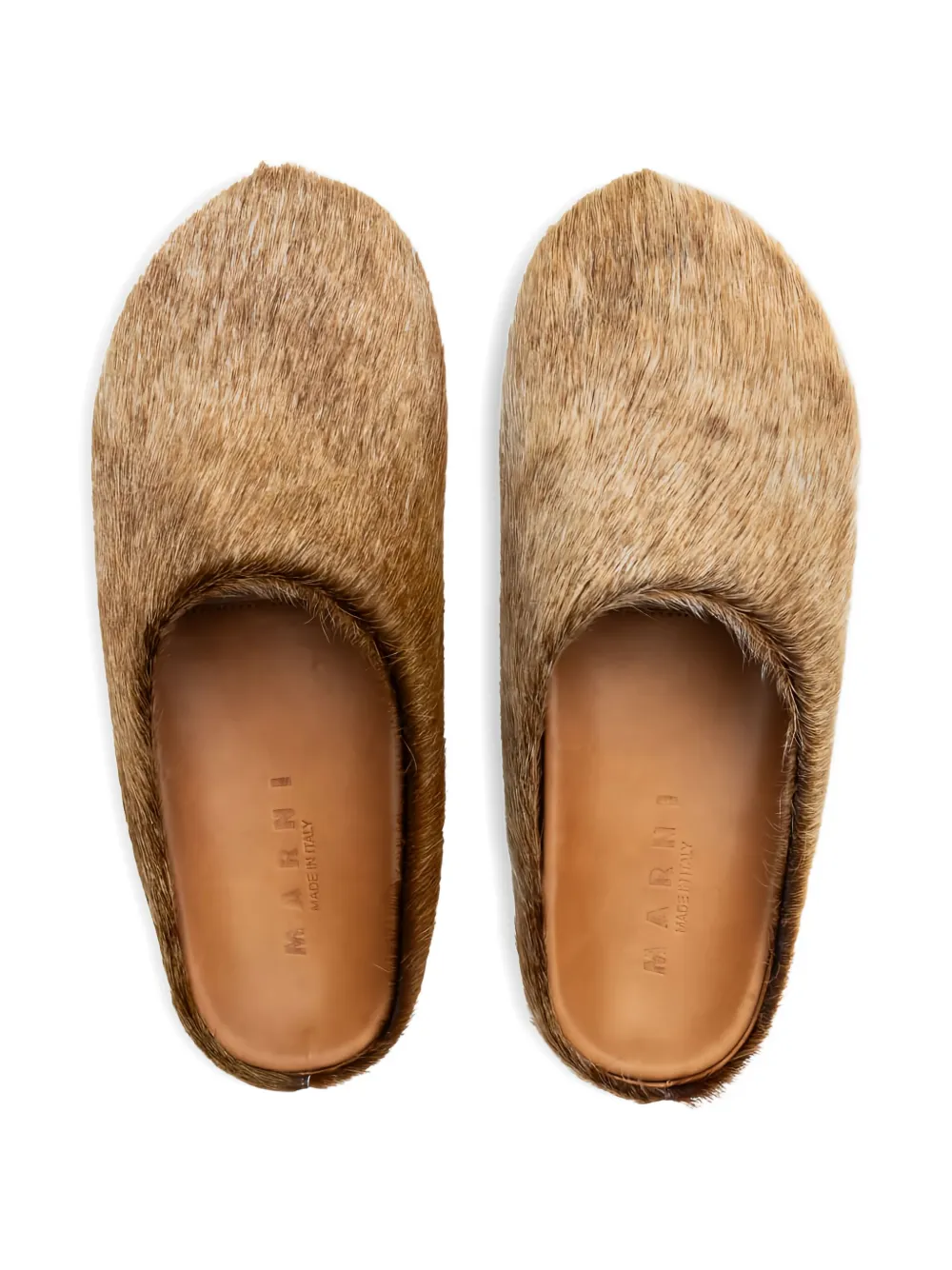 Marni fur-covered slippers Brown