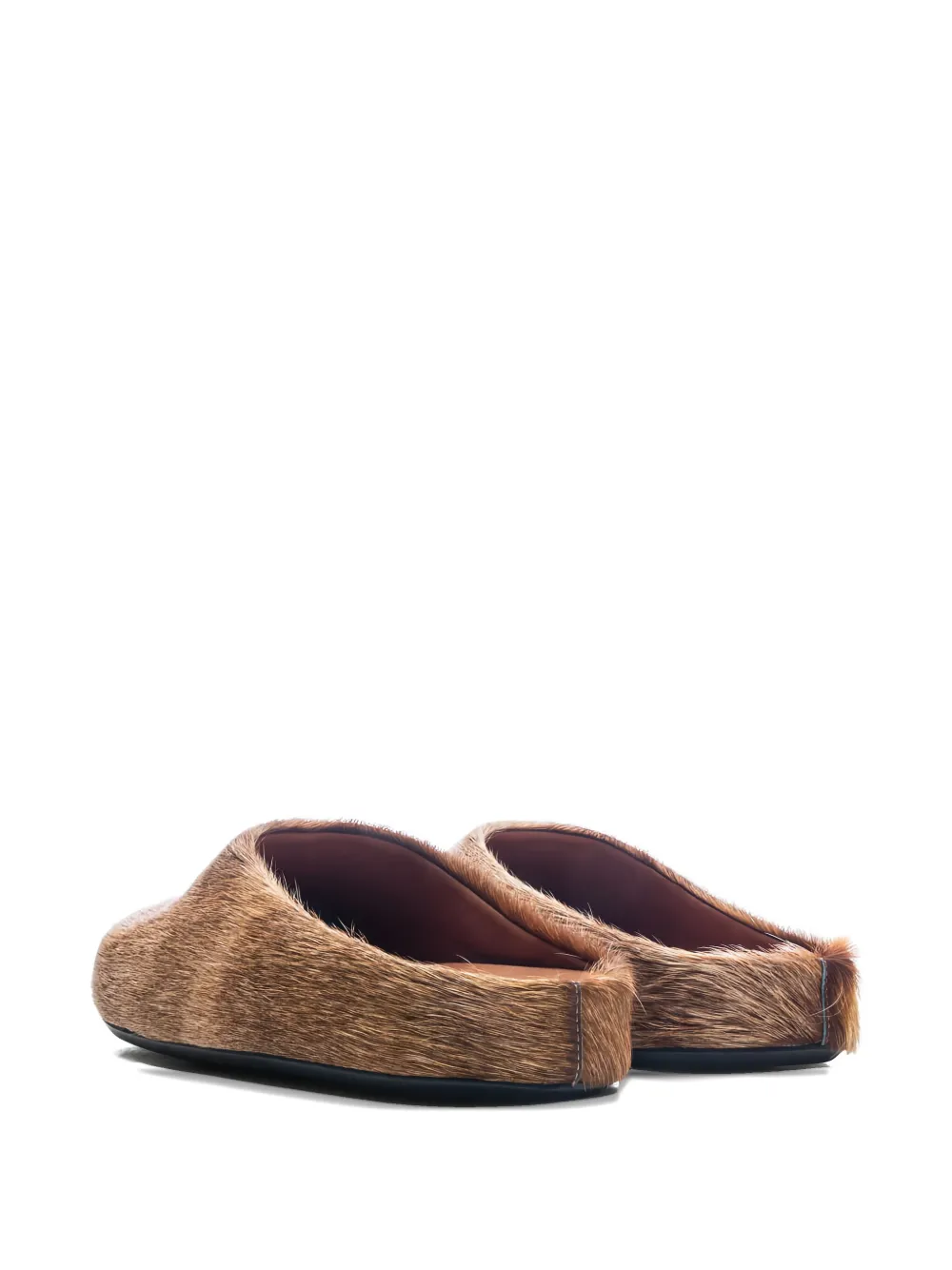 Marni fur-covered slippers Brown