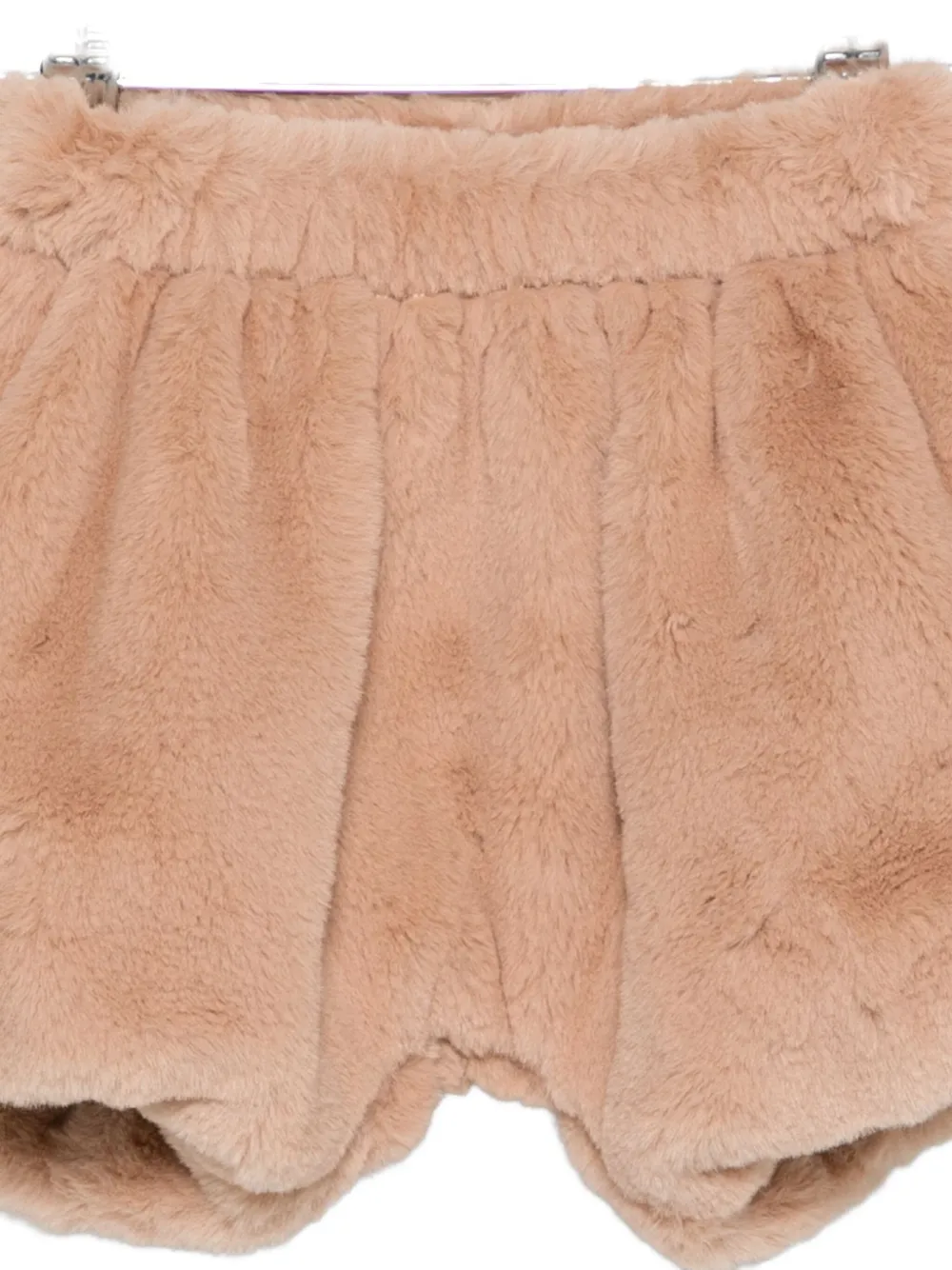Donsje Faux-fur Bubble Shorts In Brown