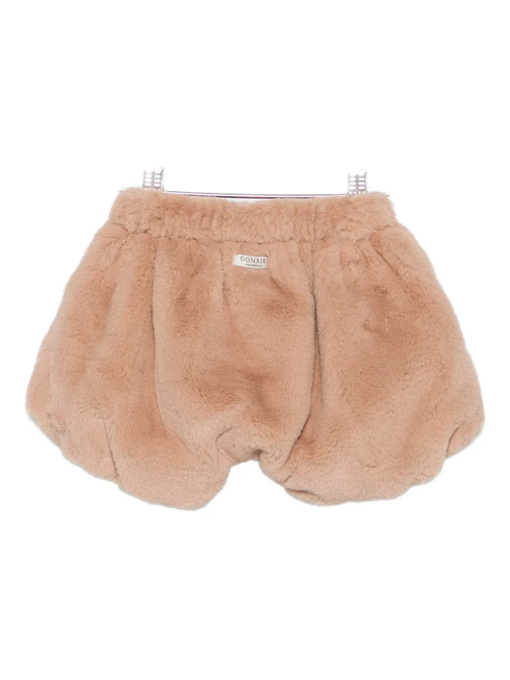 Donsje Faux-fur Bubble Shorts In Brown