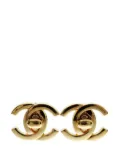 CHANEL Pre-Owned 1995 Gold Plated CC Turn Lock Clip on Earrings costume earrings