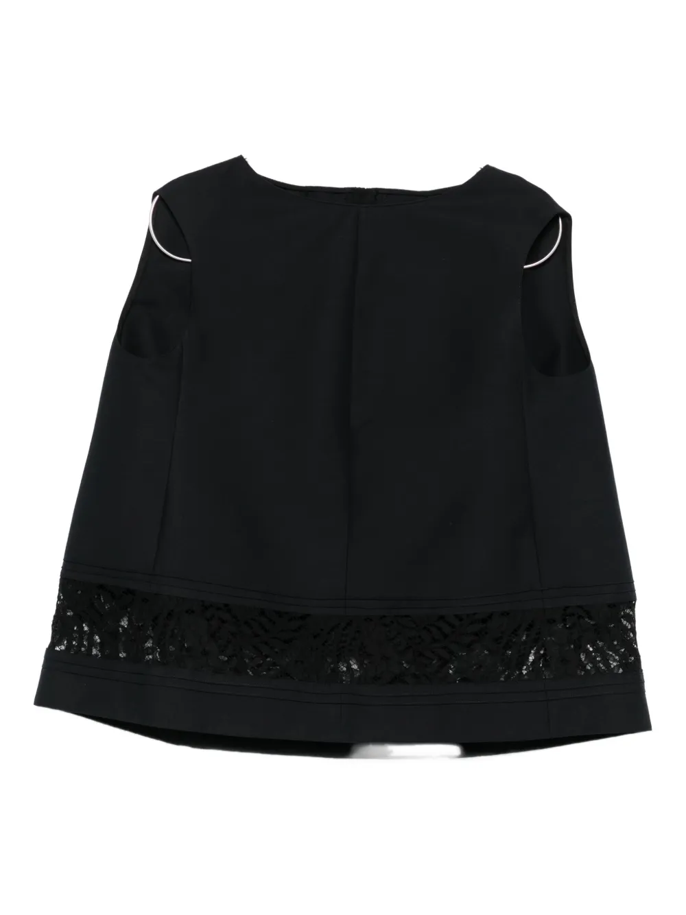 Marni lace-insert sleeveless blouse - Nero