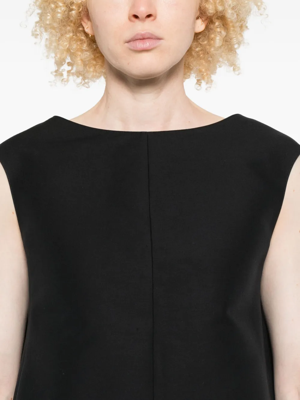 Marni Mouwloze blouse met kanten vlakken Zwart