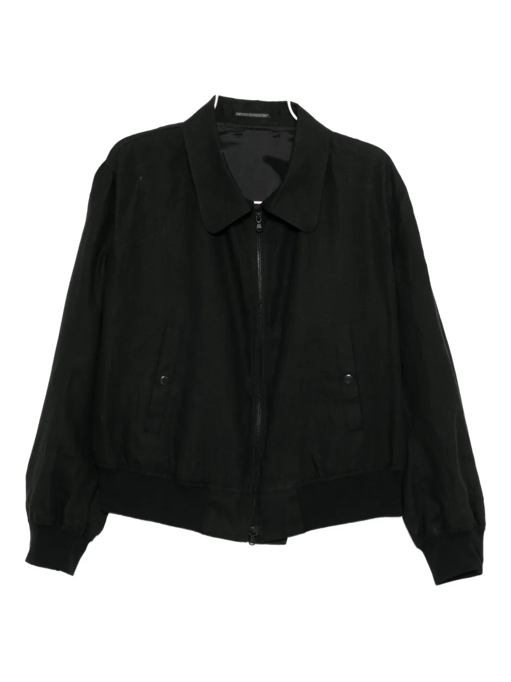 Y's X 120% Lino Linen Jacket In Black