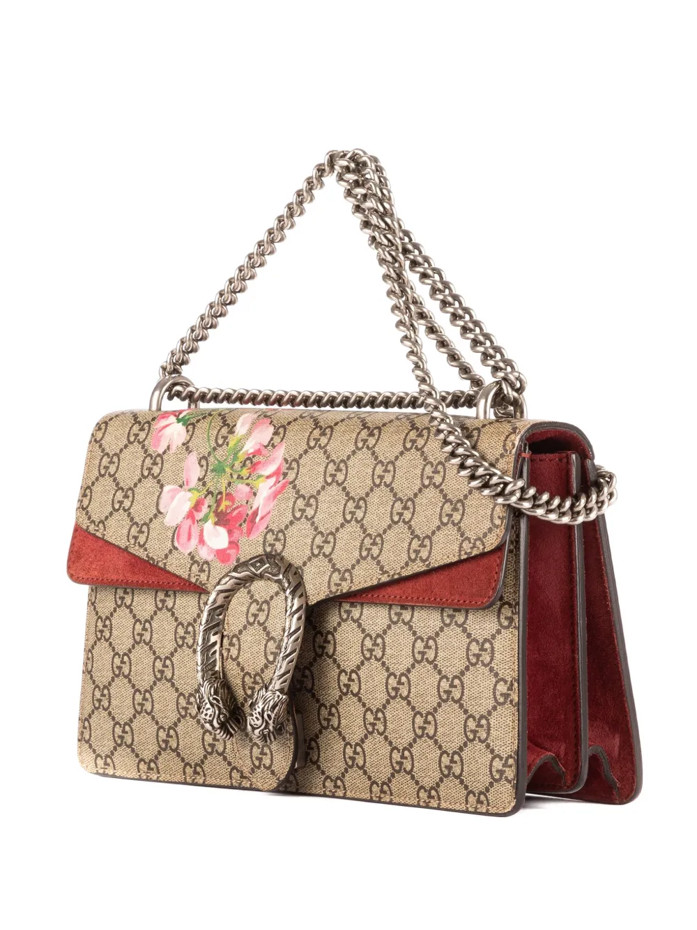  Gucci Pre-owned Bolso Con Motivo Floral Gg Y Cadena - Neutro 