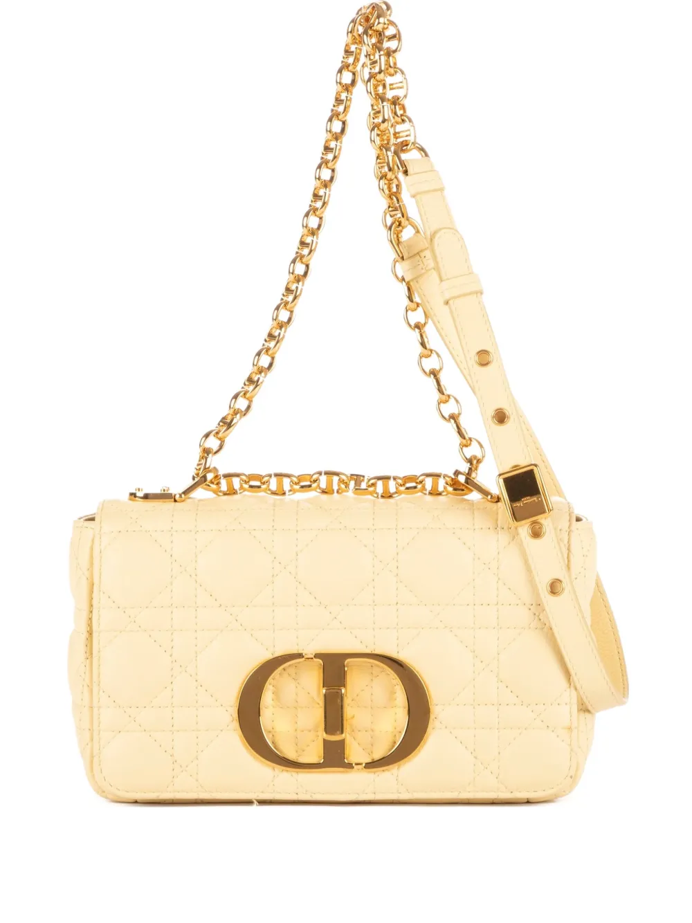 Christian Dior Pre-Owned Borsa a spalla trapuntata - Giallo