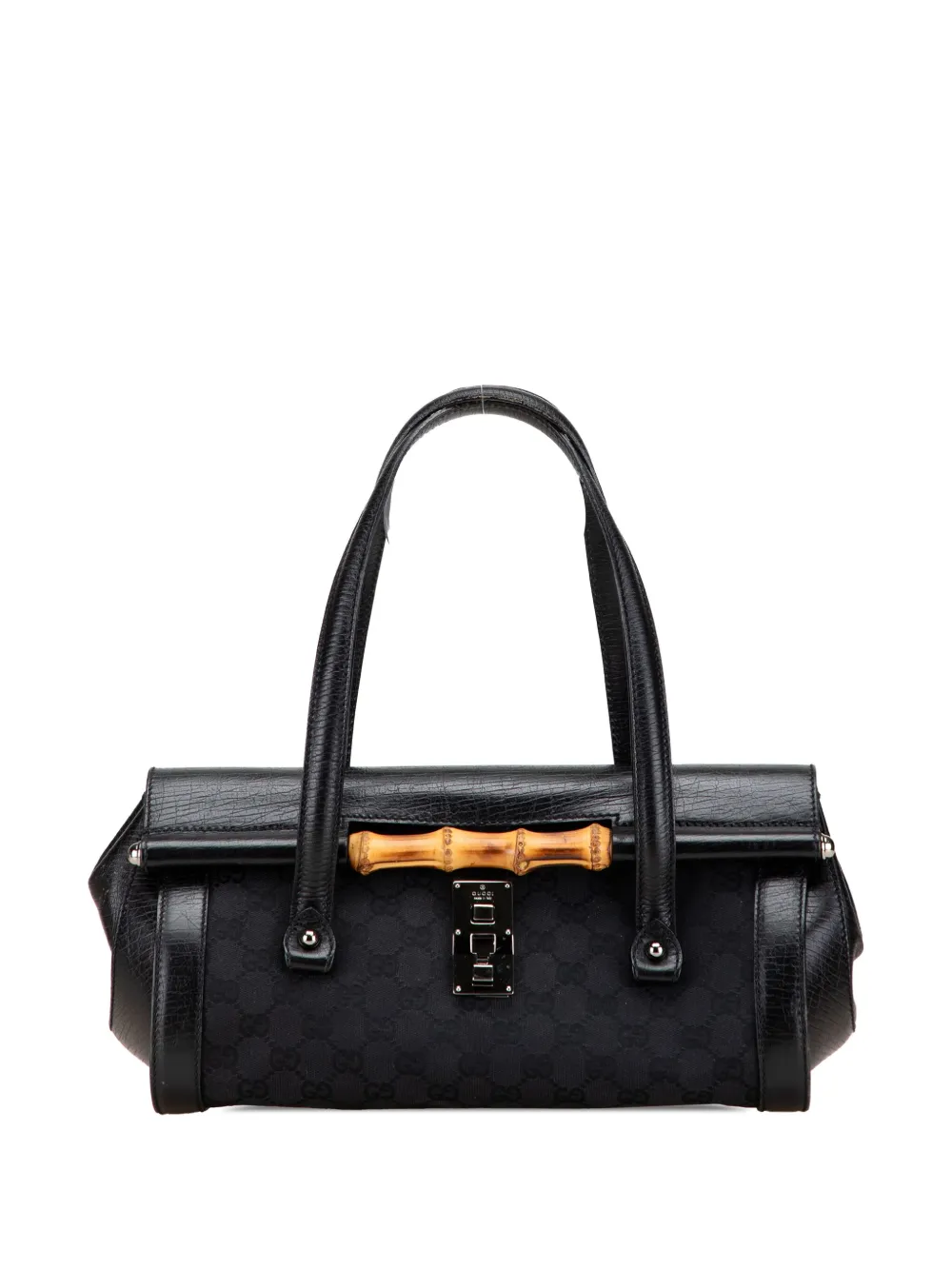 Gucci Pre-Owned 2000-2015 GG Canvas Bamboo Bullet shoulder bag - ブラック Gucci Pre-Owned 2000-2015 GG Canvas Bamboo Bullet shoulder bag - ブラック