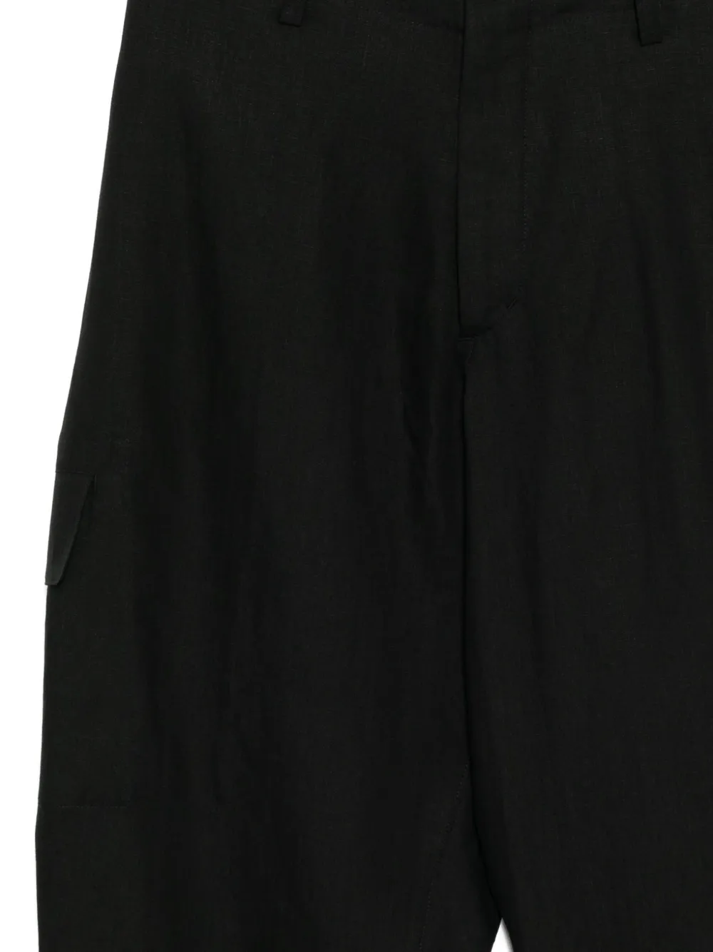 Y's For Men x 120% Lino linnen broek met zijsluiting Zwart