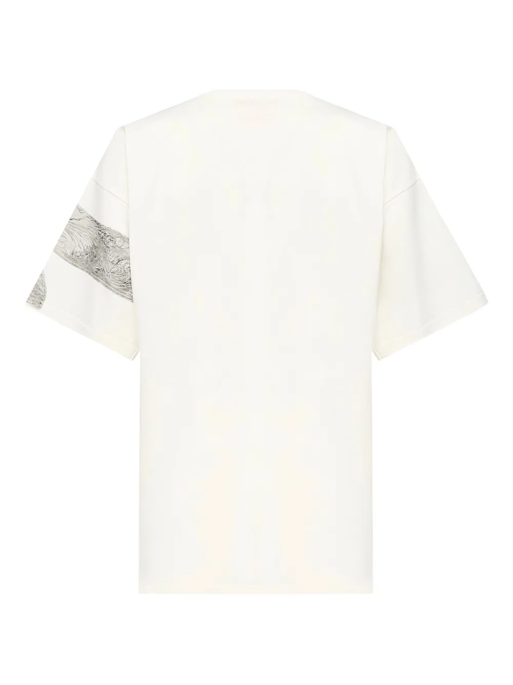 PDF CHANNEL Katoenen T-shirt met vredesprint - Wit