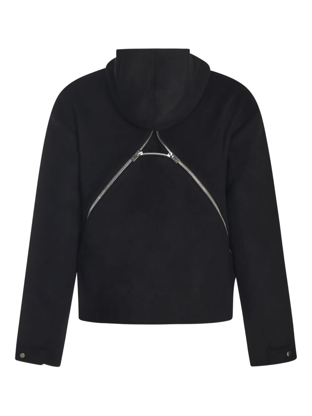 Heliot Emil Lasing Zip-up Hooded Jacket In Black