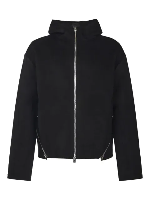 HELIOT EMIL Lasing zip-up hooded jacket