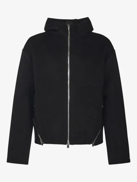HELIOT EMIL Lasing zip-up hooded jacket