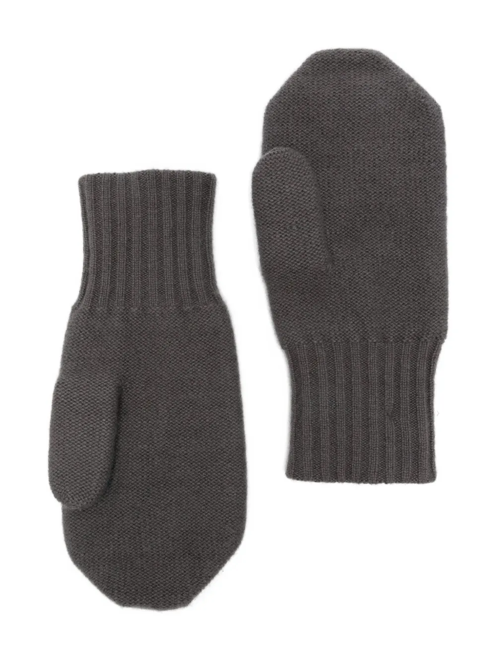 Liska Handschoenen met geribbelde afwerking - Grijs