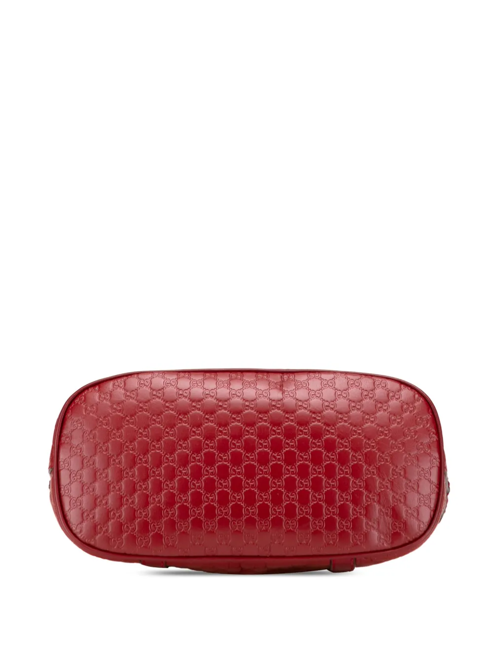 Pre-owned Gucci 2016-2025 Mini Microssima Dome Satchel In Red