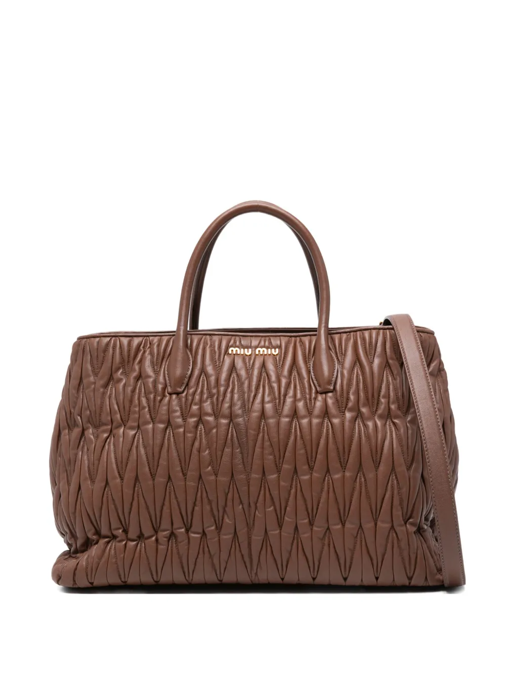 Miu Miu matelassé tote bag | marrón | Image 1