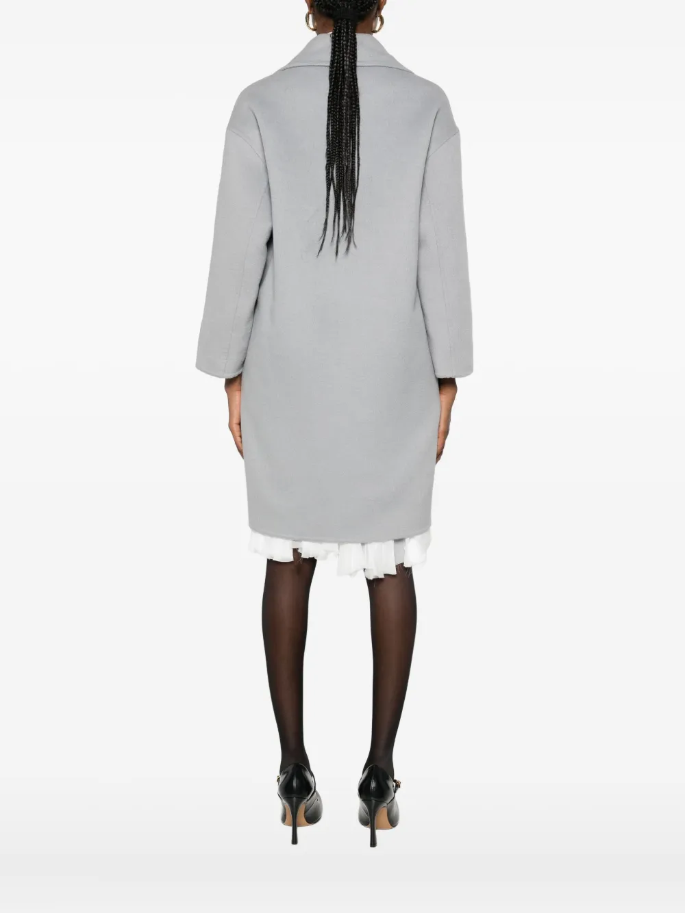 Prada Single-breasted Coat In Gray