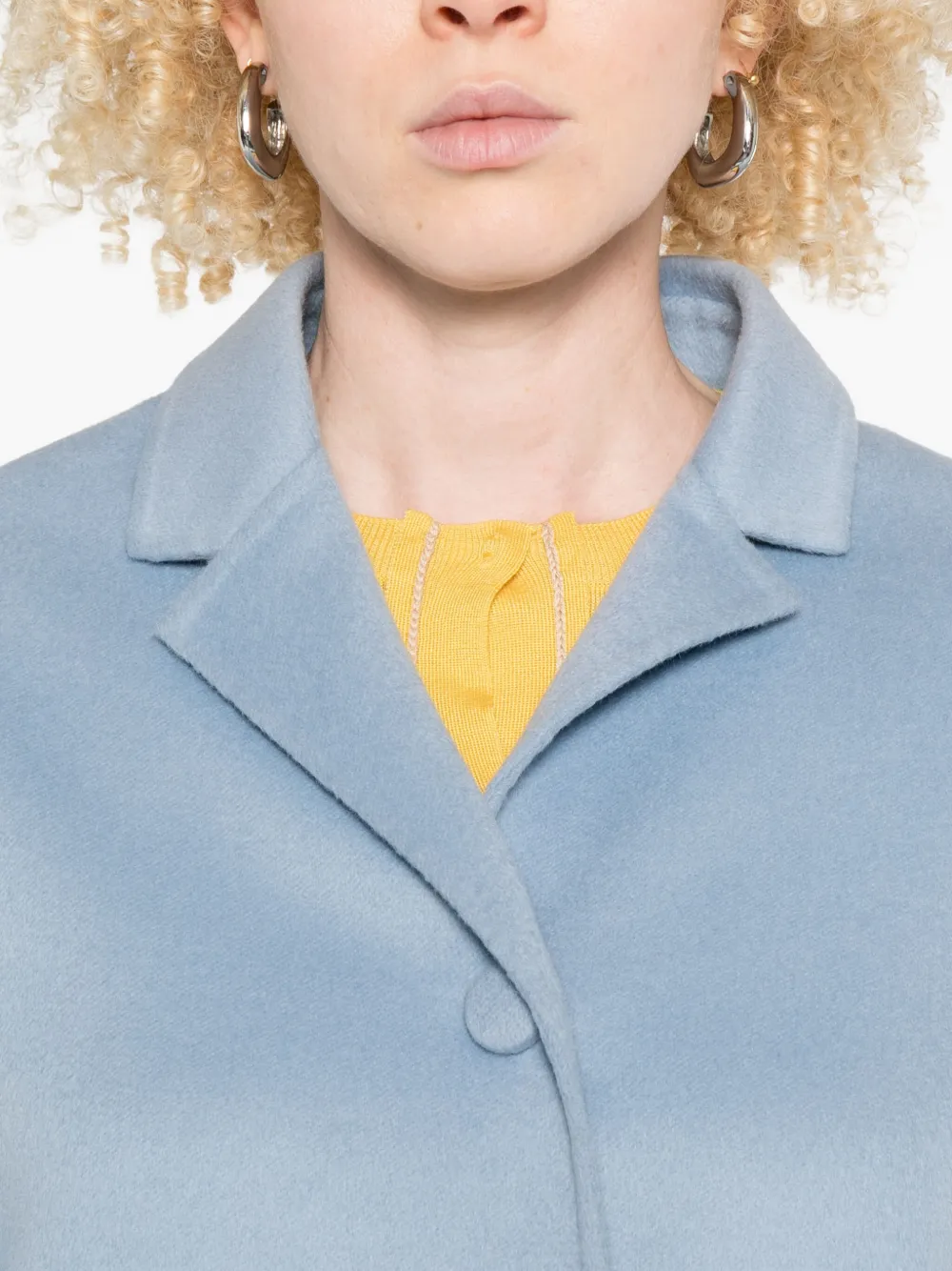 Prada Jas met knoopsluiting en kraag Blauw