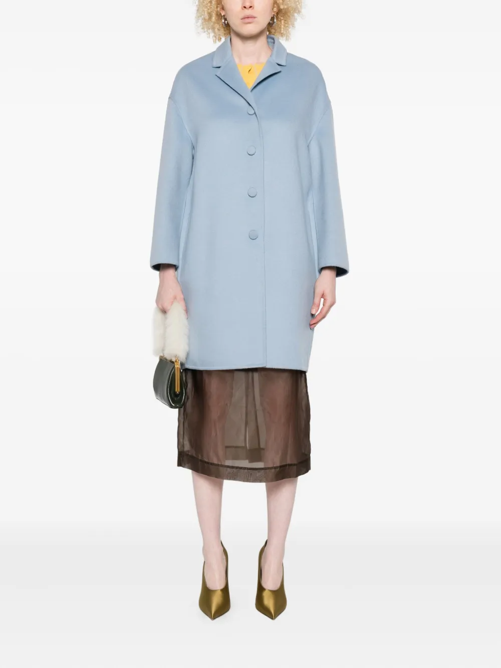 Prada button-fastening collared coat | Single Breasted Coats | Image 2