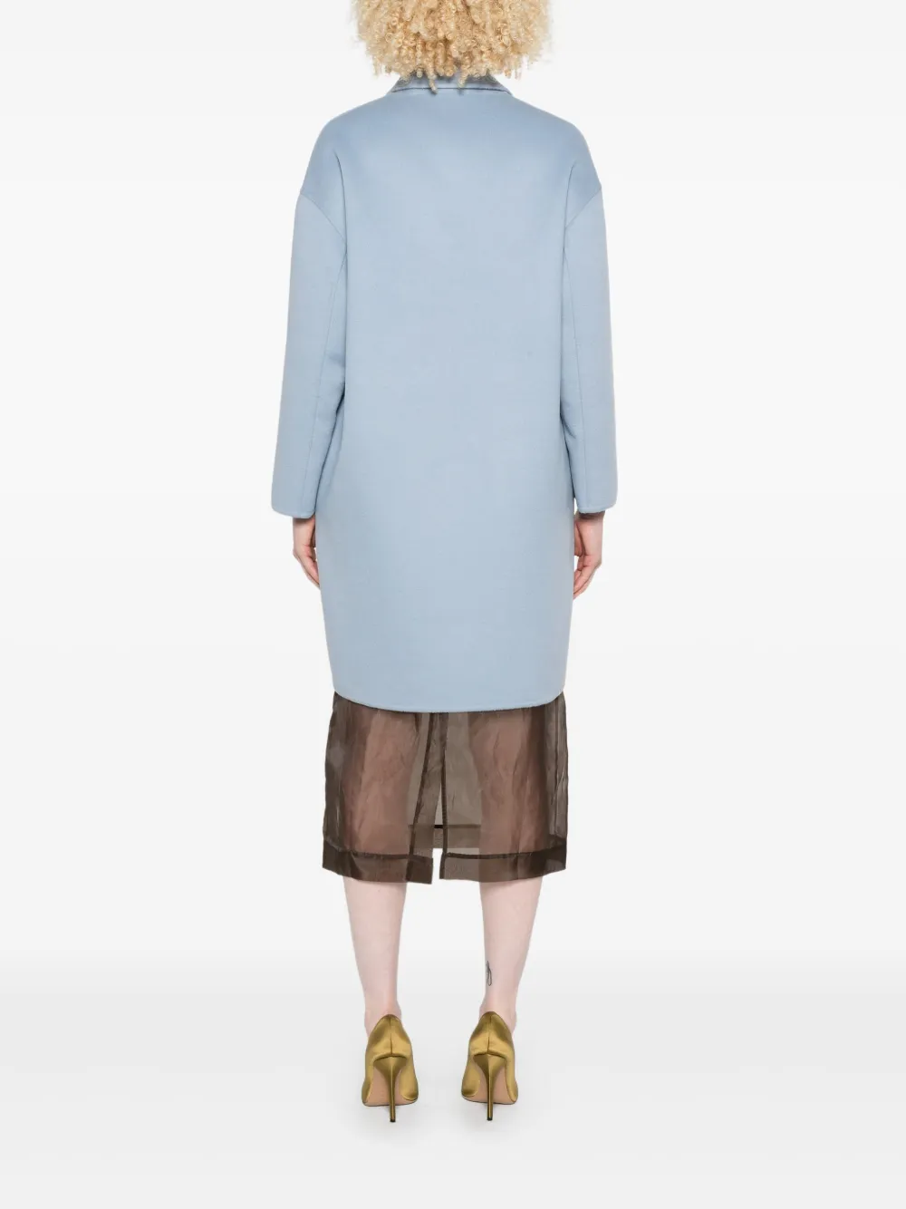 Prada Jas met knoopsluiting en kraag Blauw