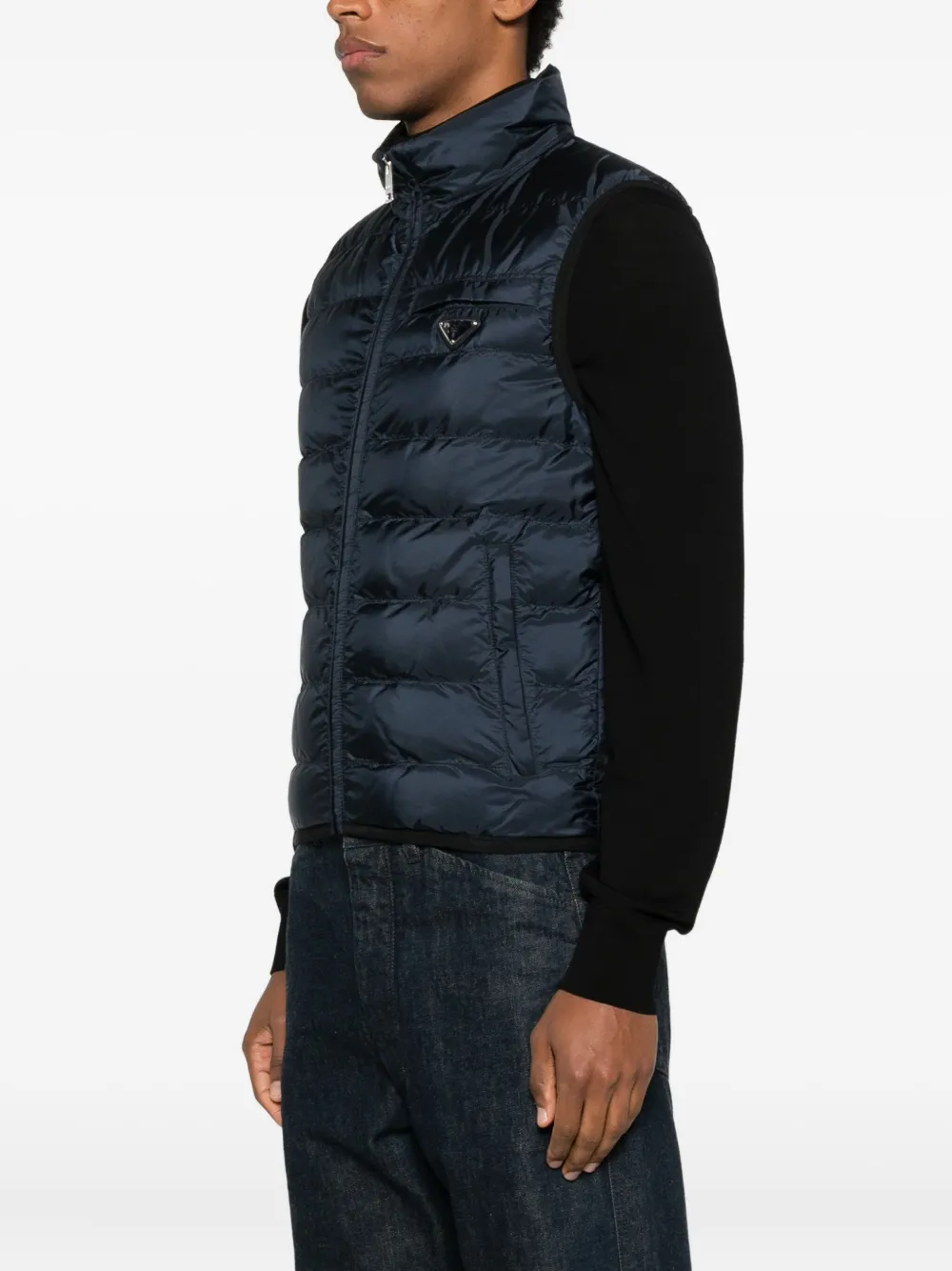 Prada Linea Rossa zip-up padded gilet | Westen & Gilets | Image 2