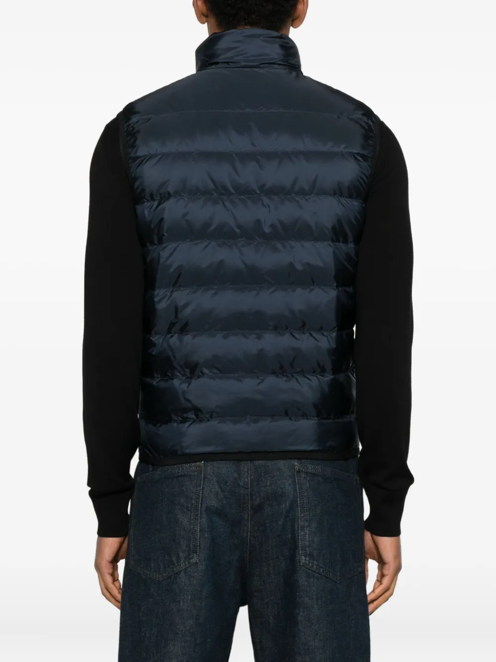 Prada Zip-up Padded Gilet In Blue