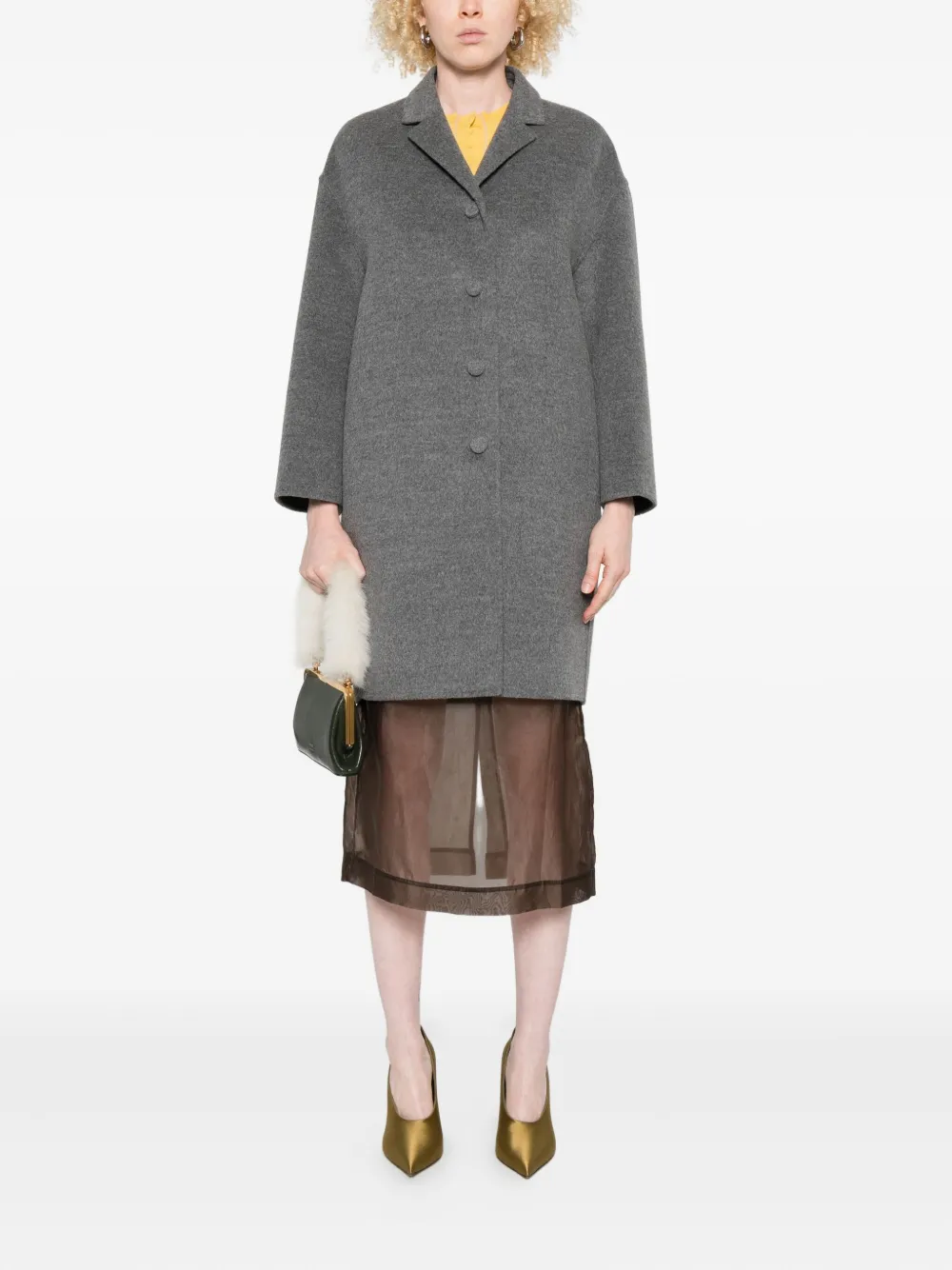 Prada cropped-sleeve coat | Single Breasted Coats | Image 2